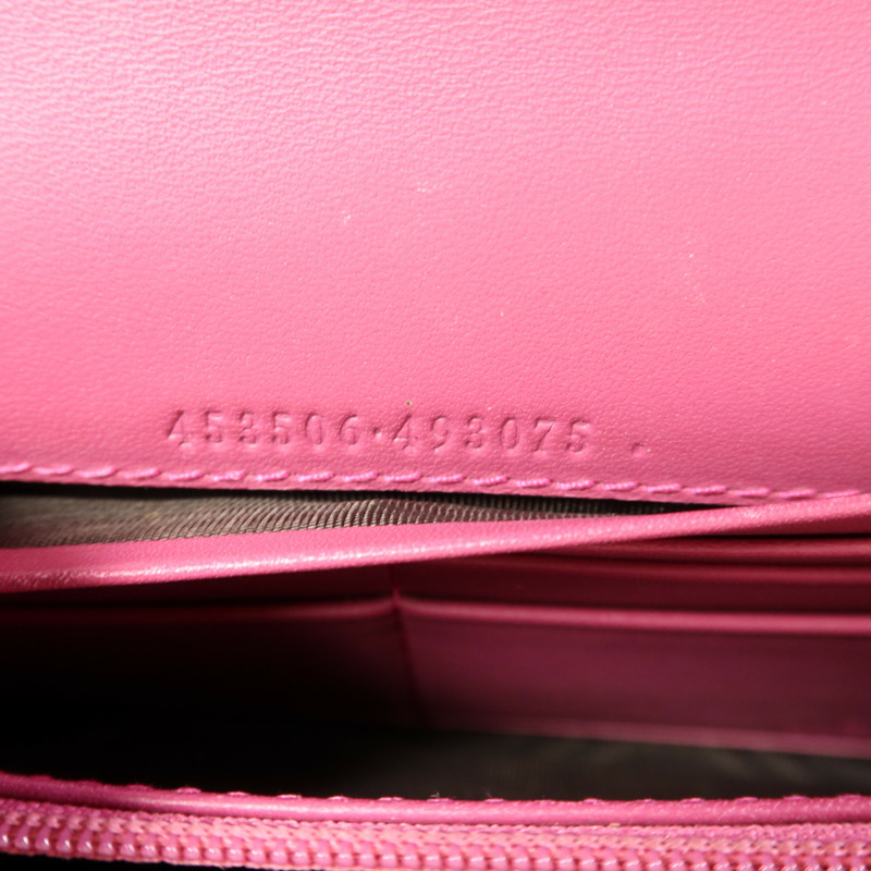 GUCCI 塗層帆布Wallet金扣長錢包-7
