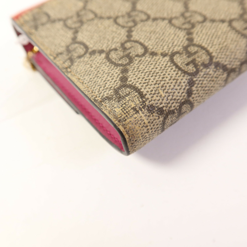 GUCCI 塗層帆布Wallet金扣長錢包-13