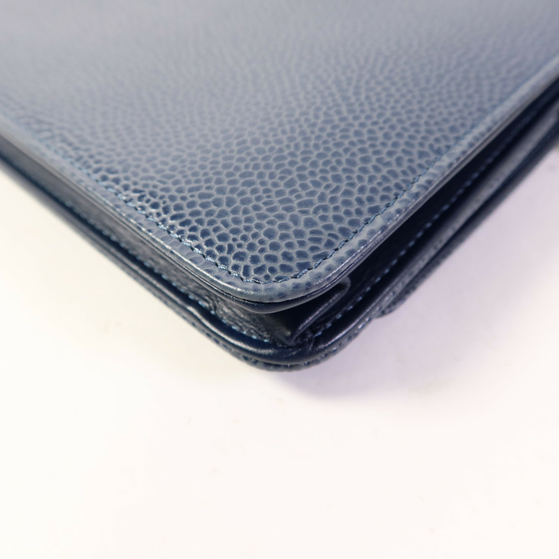 CHANEL 牛皮皮革WOC Wallet On Chain銀扣鏈帶肩背袋-14