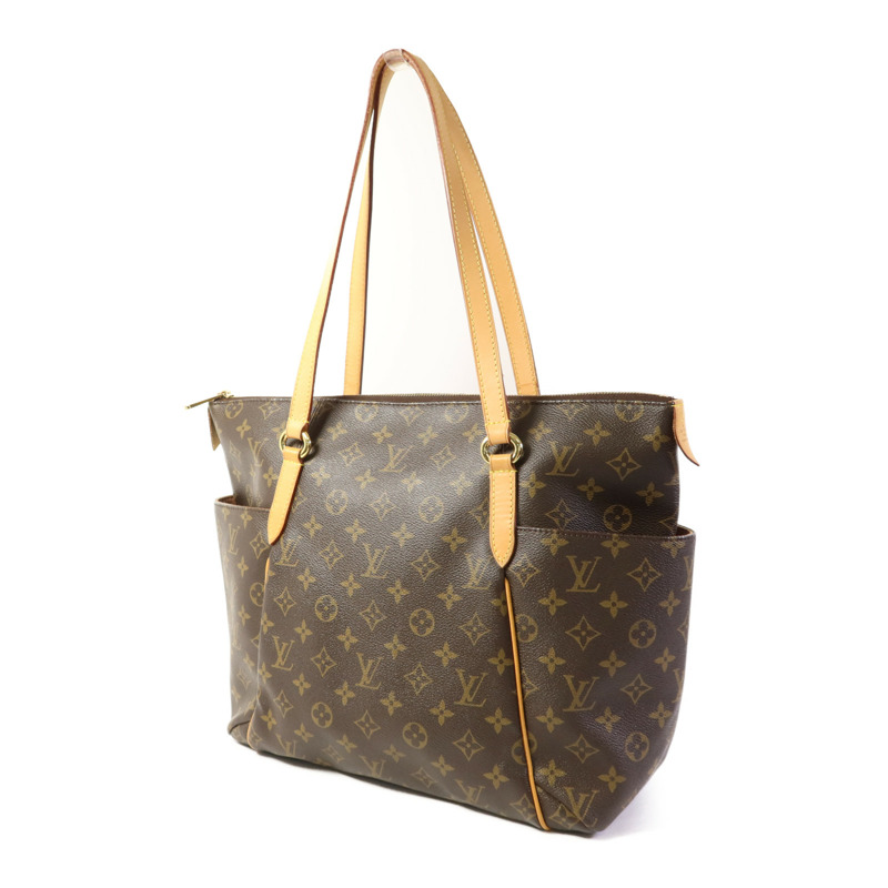 LOUIS VUITTON Monogram Totally MM金扣肩背袋棕色-2