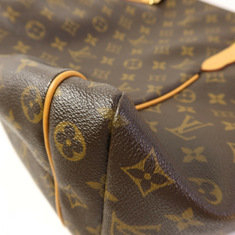 LOUIS VUITTON Monogram Totally MM金扣肩背袋棕色-9