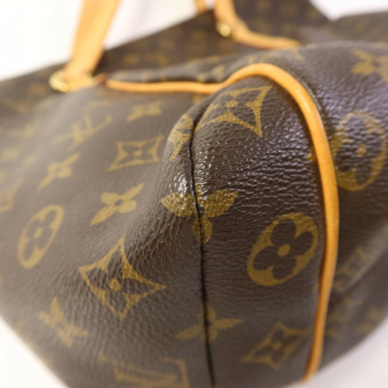 LOUIS VUITTON Monogram Totally MM金扣肩背袋棕色-10
