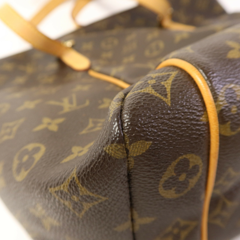 LOUIS VUITTON Monogram Totally MM金扣肩背袋棕色-12