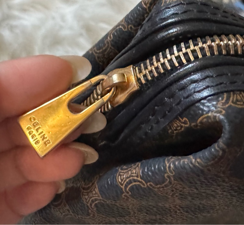 CELINE VINTAGE 罕有大號黑色雲朵包(送內膽包可不穿洞變斜背包)-14
