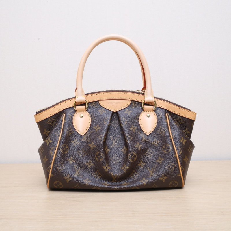 LOUIS VUITTON 中古TivoliPM餃子包老花PVC2010肩背包-0