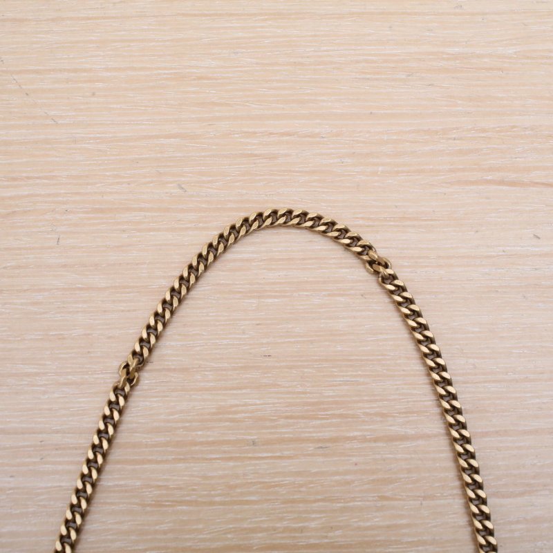 SAINT LAURENT 黑色羊皮金扣GABBYmini鏈條包肩背包-3