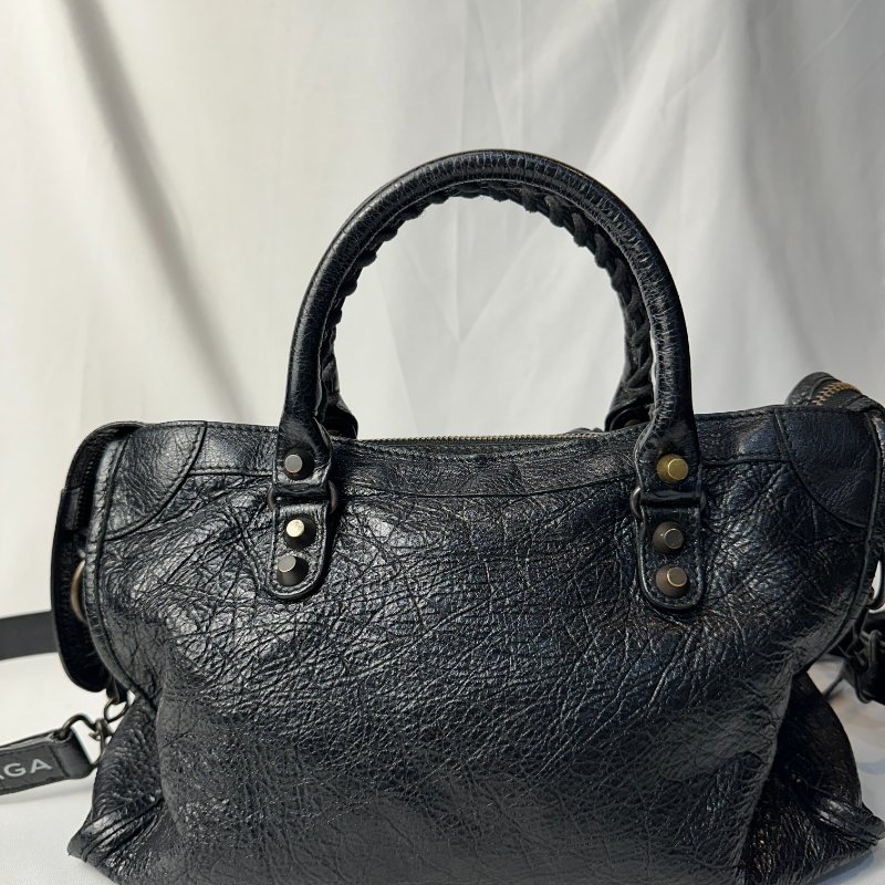 現貨 BALENCIAGA THE CITY字母肩帶機車包 小號-1