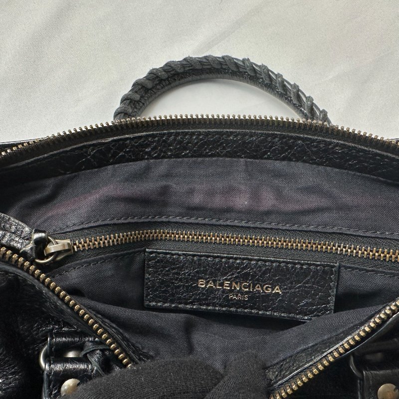 現貨 BALENCIAGA THE CITY字母肩帶機車包 小號-9