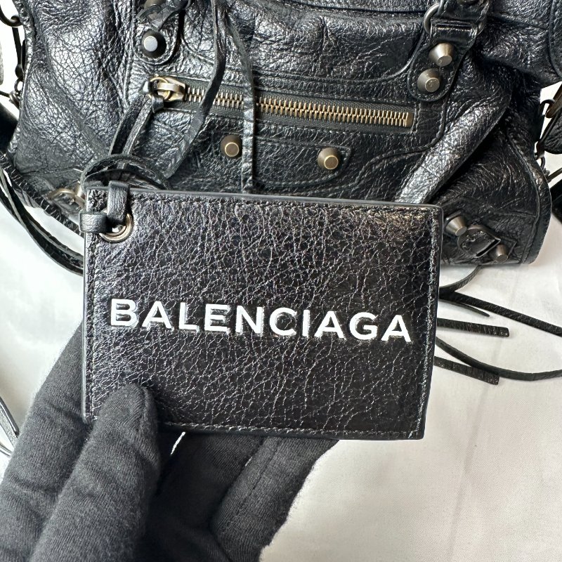 現貨 BALENCIAGA THE CITY字母肩帶機車包 小號-11