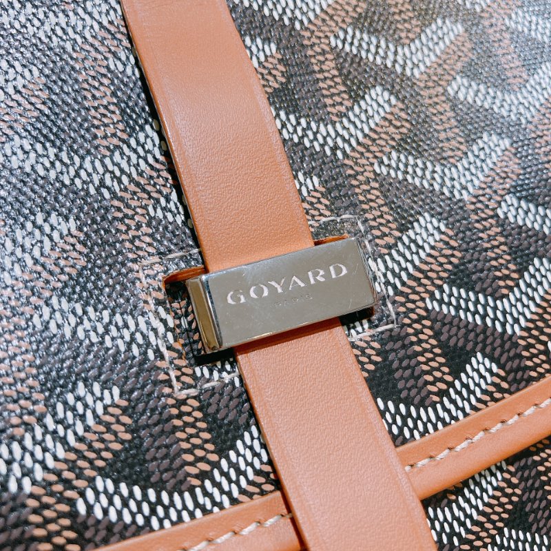 TW4487 Goyard 戈雅 銀扣肩背袋啡色/黑色Belvedere PM Shoulder Bag Canvas Brown-10