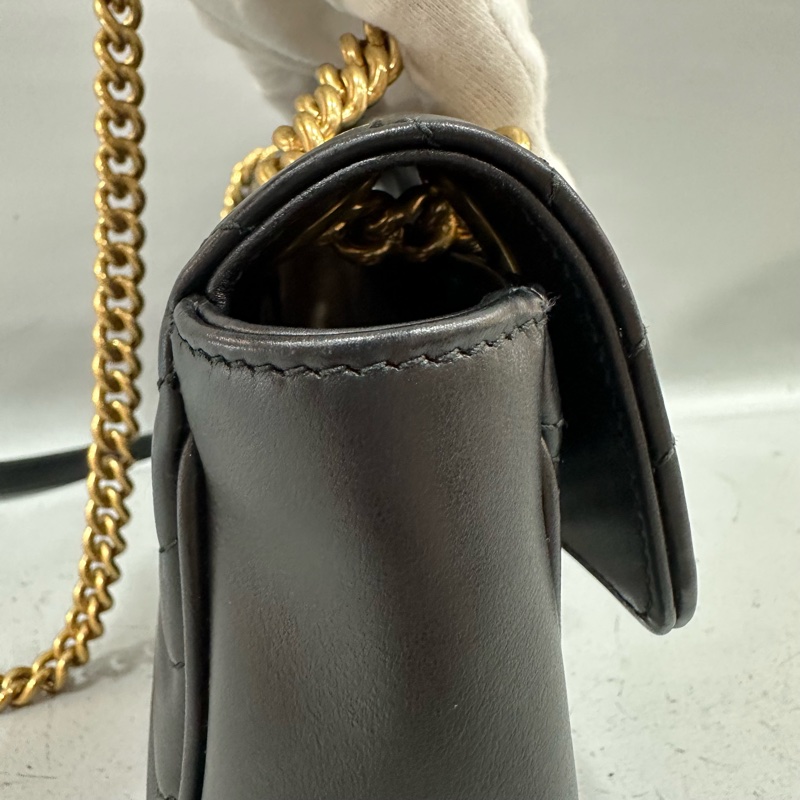 Gucci 443497 黑牛皮金釦marmont斜背包-17