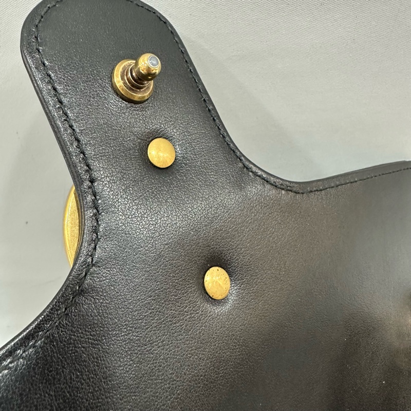 Gucci 443497 黑牛皮金釦marmont斜背包-26