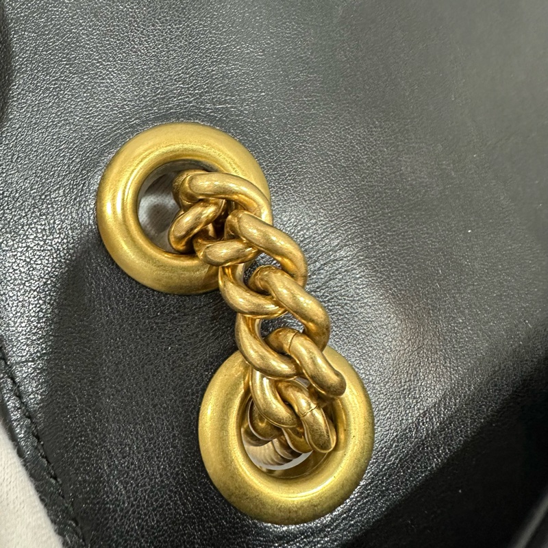 Gucci 443497 黑牛皮金釦marmont斜背包-27