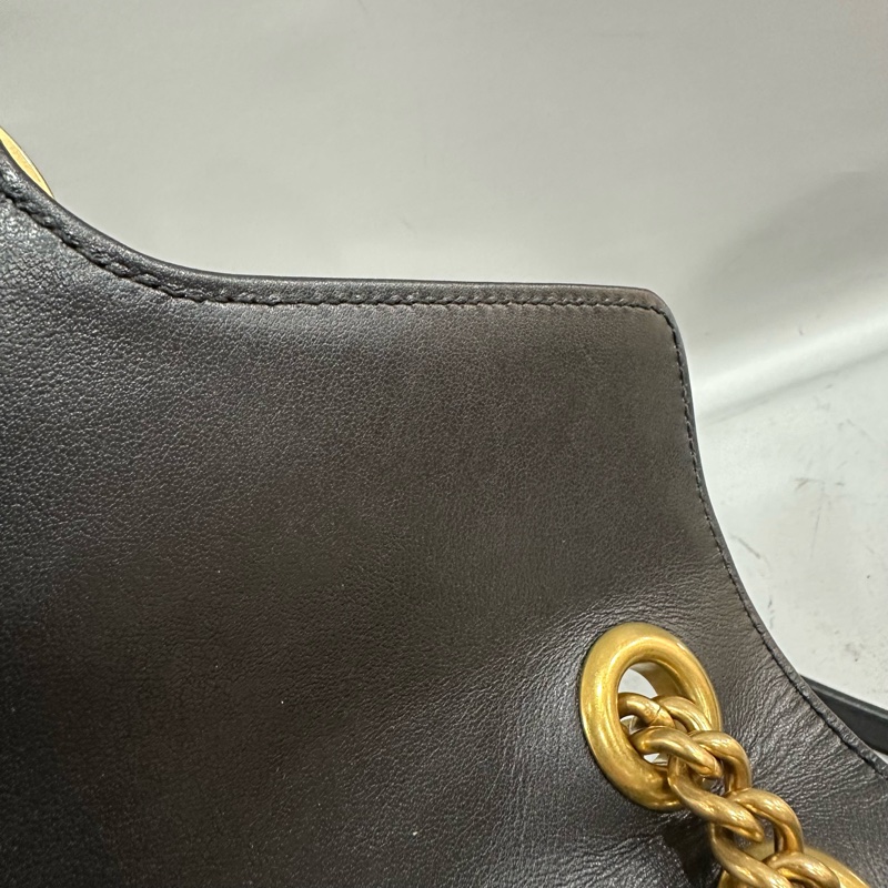Gucci 443497 黑牛皮金釦marmont斜背包-30