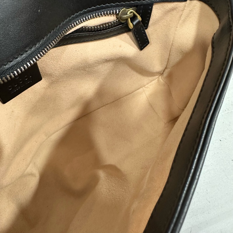 Gucci 443497 黑牛皮金釦marmont斜背包-33