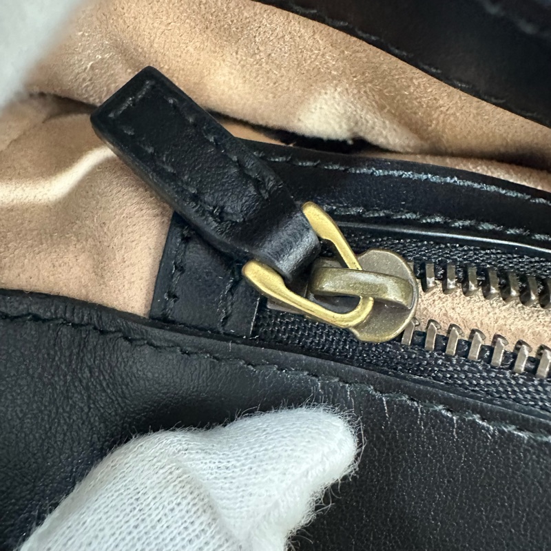 Gucci 443497 黑牛皮金釦marmont斜背包-35
