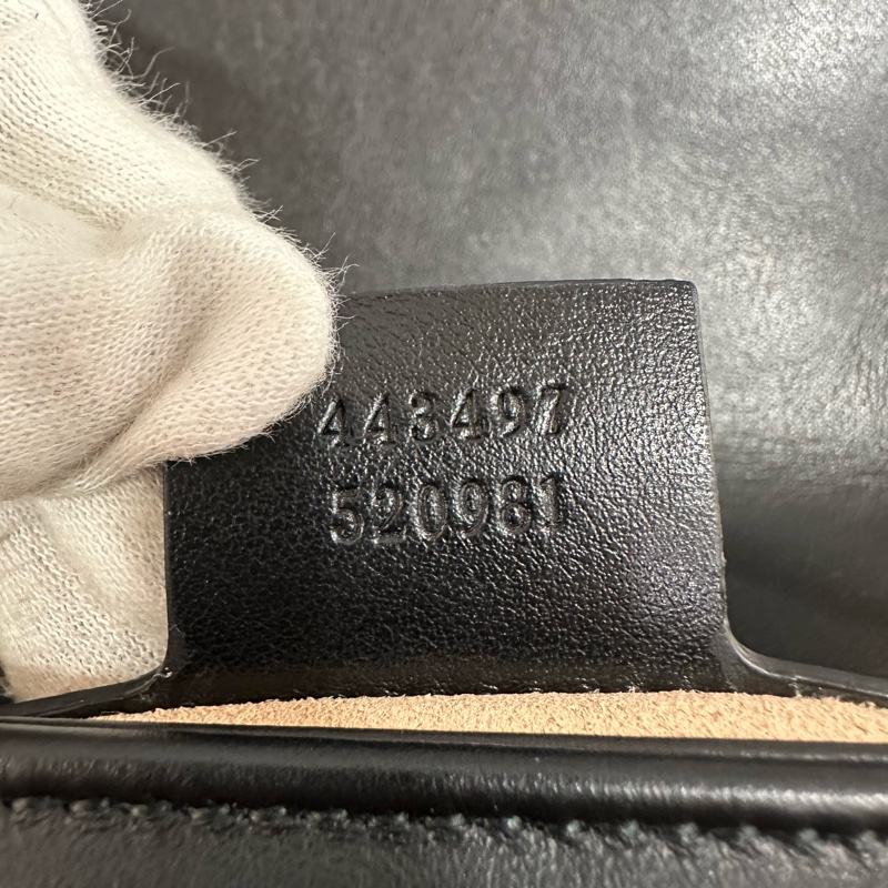 Gucci 443497 黑牛皮金釦marmont斜背包-37