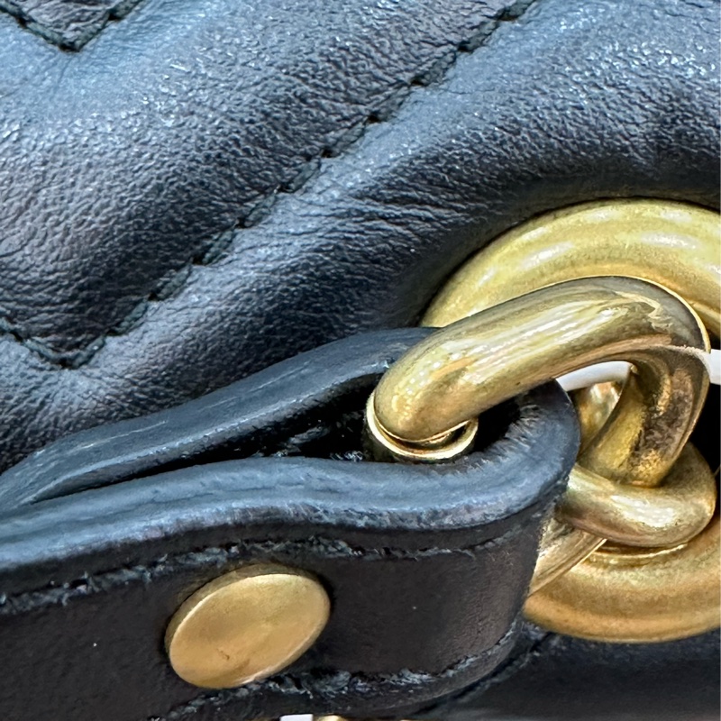 Gucci 443497 黑牛皮金釦marmont斜背包-41