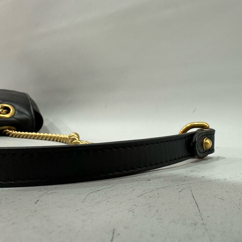 Gucci 443497 黑牛皮金釦marmont斜背包-44