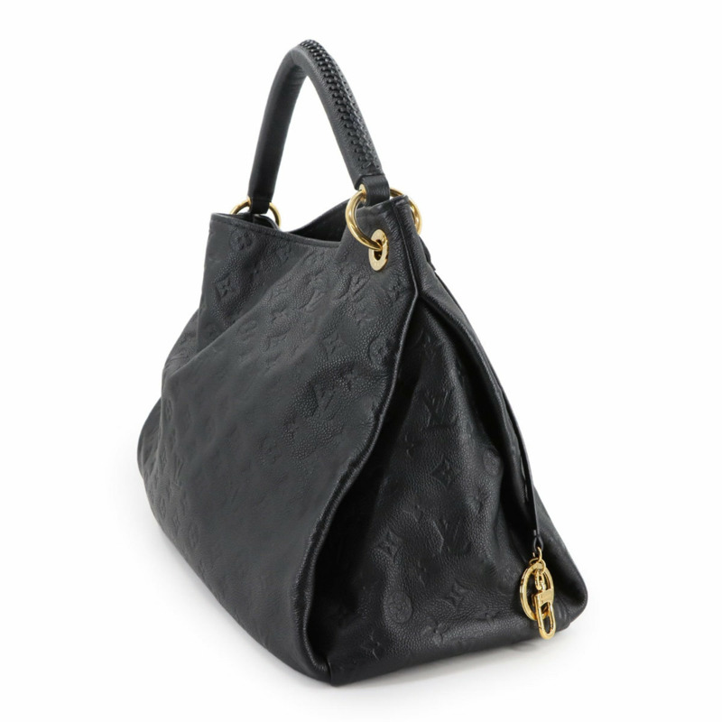 路易威登 Monogram Empreinte Artsy 黑色皮革中型單肩包 (M41066)-2