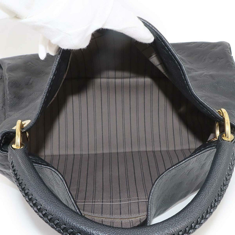 路易威登 Monogram Empreinte Artsy 黑色皮革中型單肩包 (M41066)-5