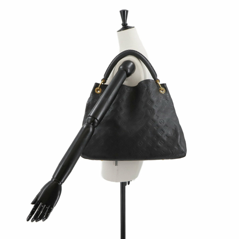 路易威登 Monogram Empreinte Artsy 黑色皮革中型單肩包 (M41066)-9
