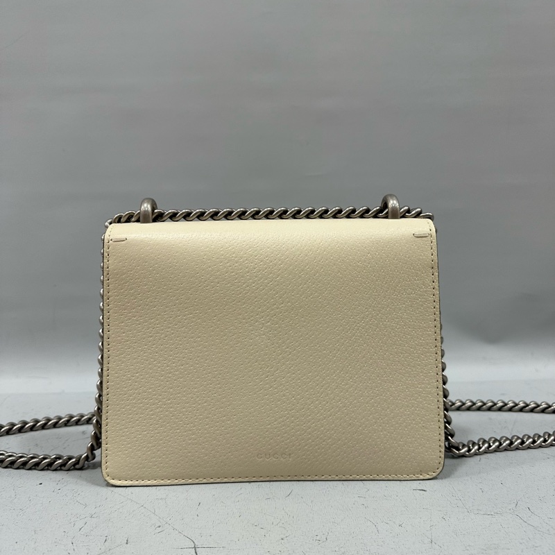 Gucci 421970 白皮銀鏈酒神包-2