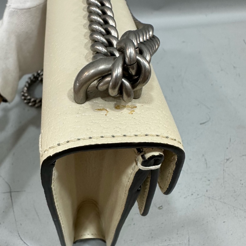 Gucci 421970 白皮銀鏈酒神包-22