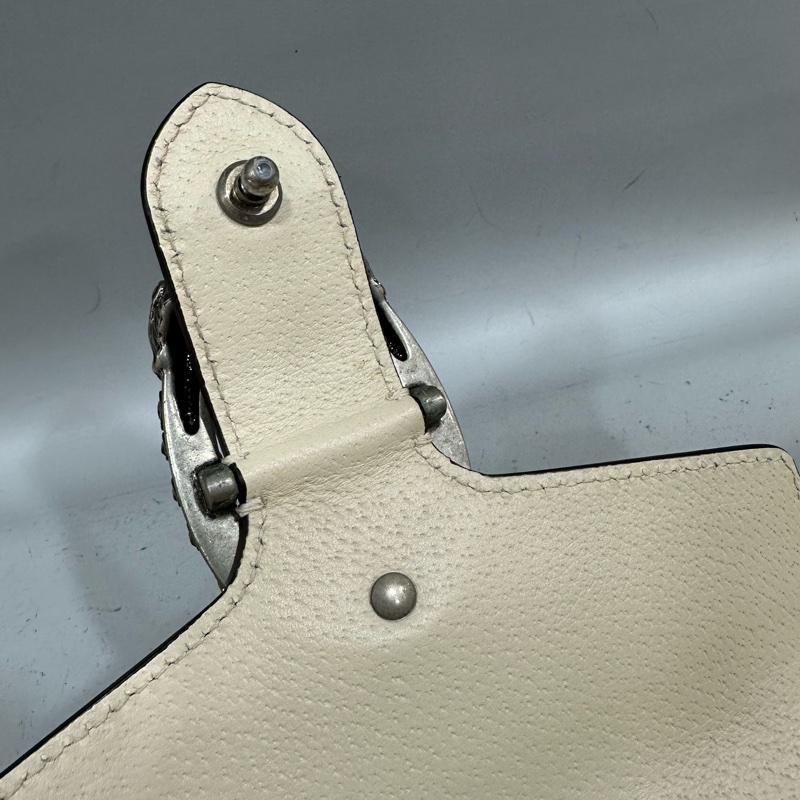 Gucci 421970 白皮銀鏈酒神包-30