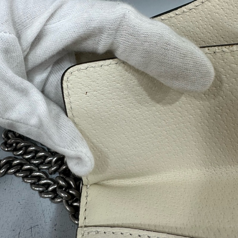 Gucci 421970 白皮銀鏈酒神包-42