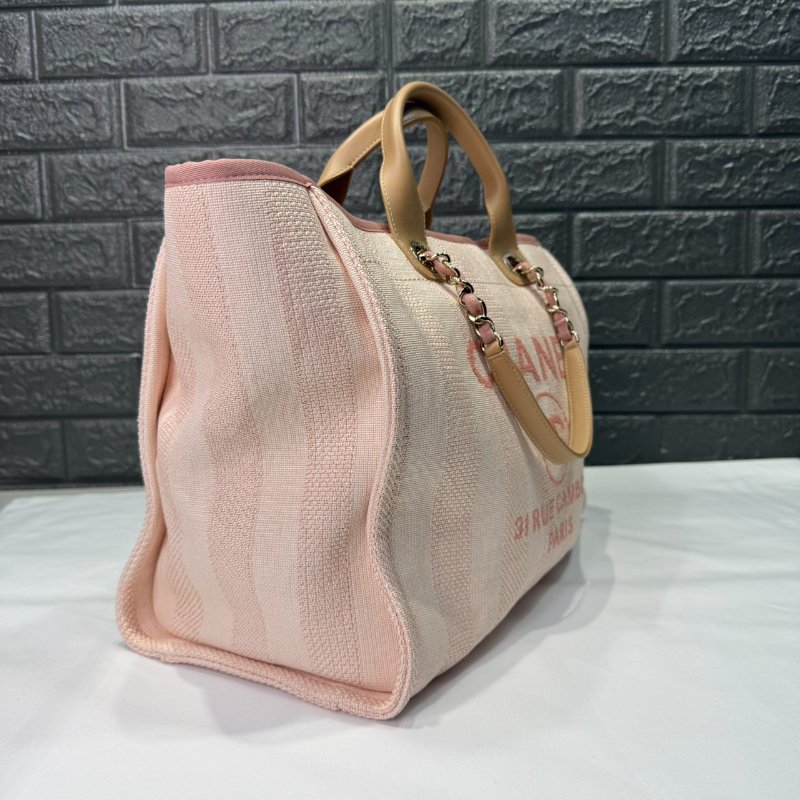 CHANEL 粉色沙灘托特包-3