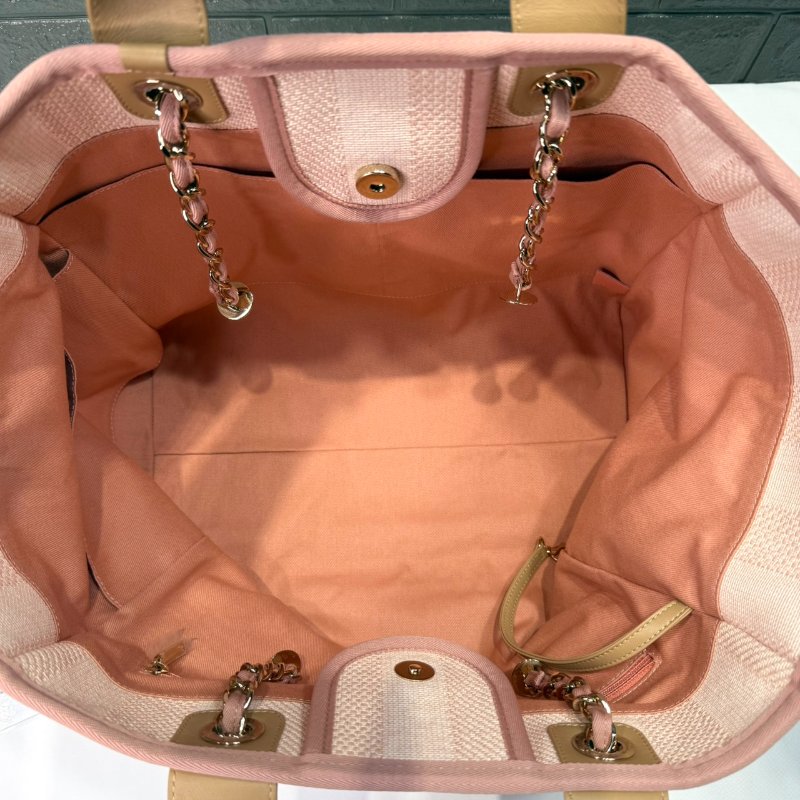 CHANEL 粉色沙灘托特包-4