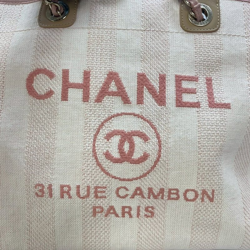 CHANEL 粉色沙灘托特包-7