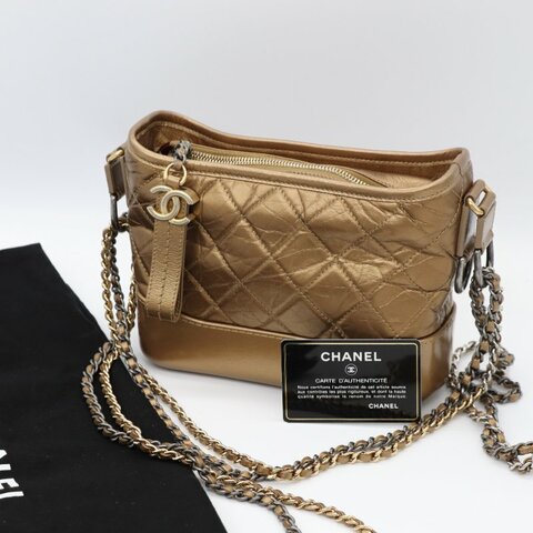 Chanel 香奈兒 銅金色 牛皮 埃及豔后 流浪包 小號 鏈條包 斜背包