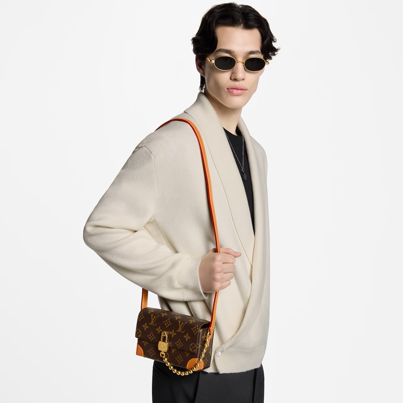 LV 路易威登 steamer 新款老花美包/斜背包/99新美品-7