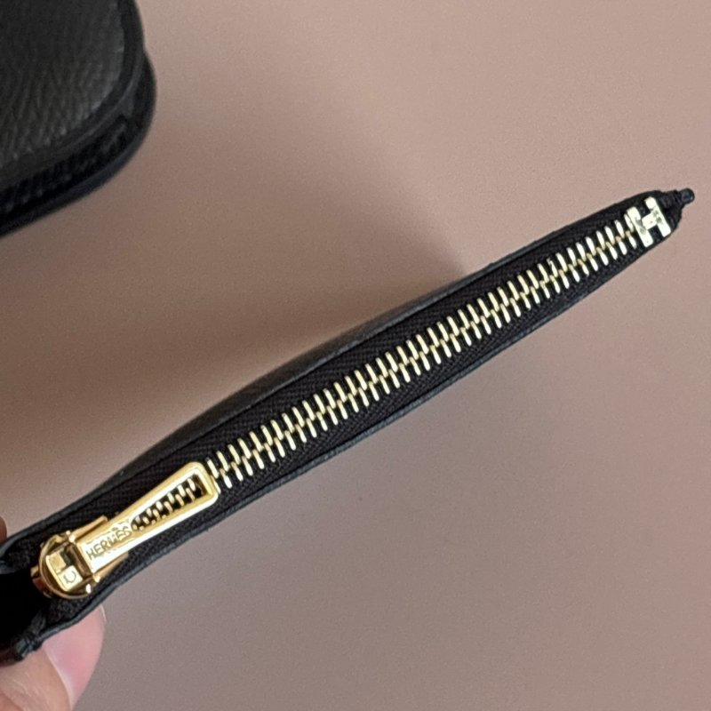 ::HERMES:: Constace Slim 黑 x 玫金 錢包 手拿包 腰包-18