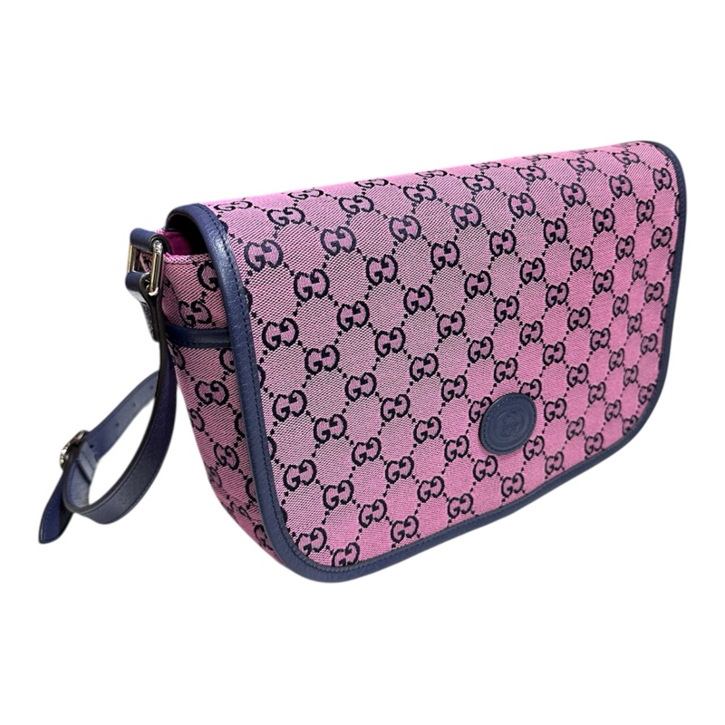 Gucci 66443 緹花布傳統花斜揹袋-2