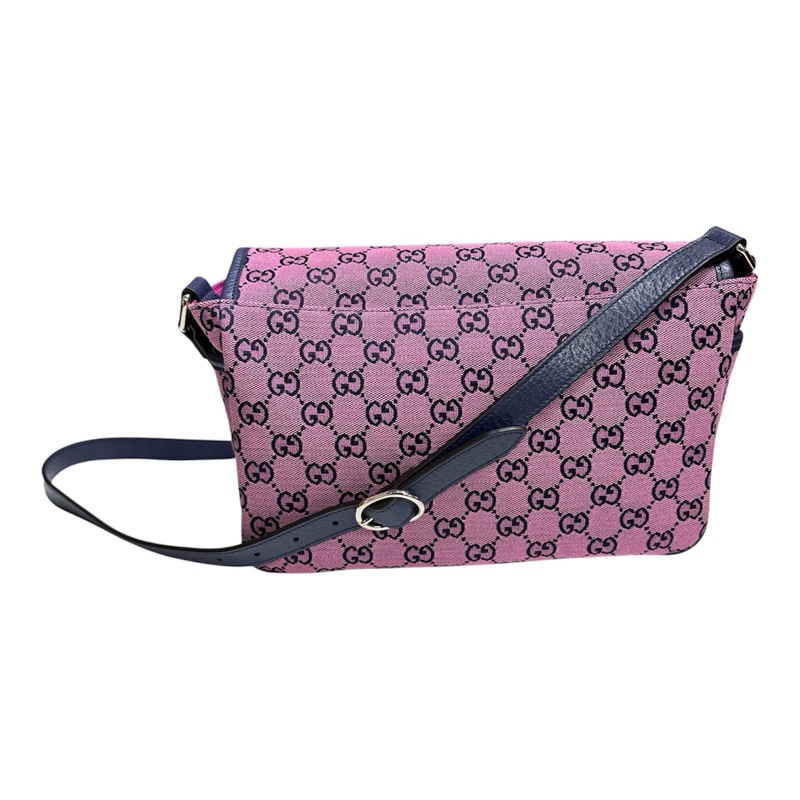 Gucci 66443 緹花布傳統花斜揹袋-3