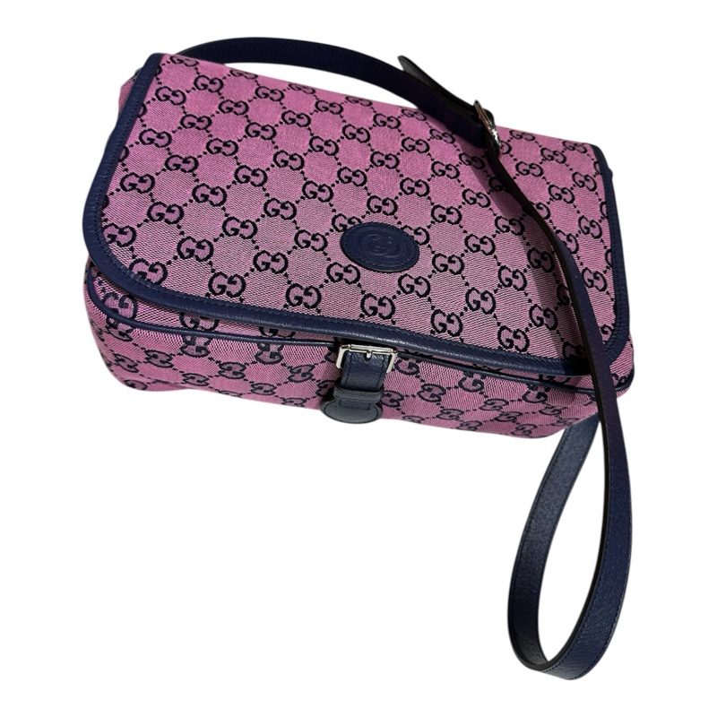 Gucci 66443 緹花布傳統花斜揹袋-14