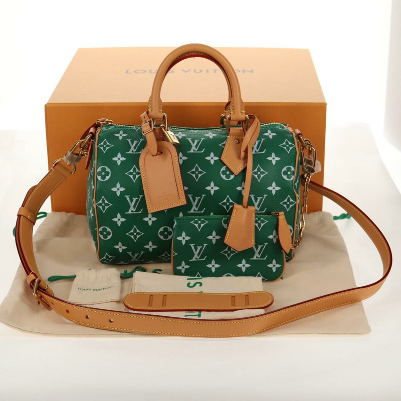 【日本直送】路易威登 Monogram Speedy P9 Bandouliere 25 包綠色 M24423 LV 授權 139047SM-11