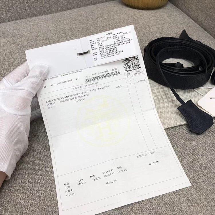 Hermes愛馬sac a depeches29午夜藍銀扣單肩斜挎手包Z刻,一包多用途-4