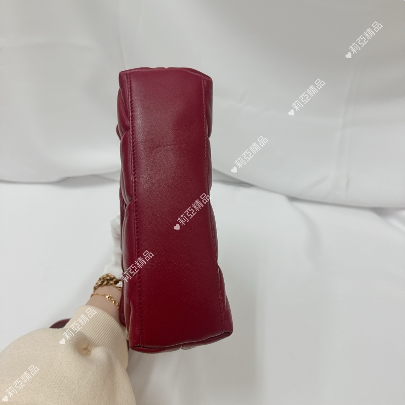 莉亞精品♡ Ysl 酒紅雲朵包 二手美包-7