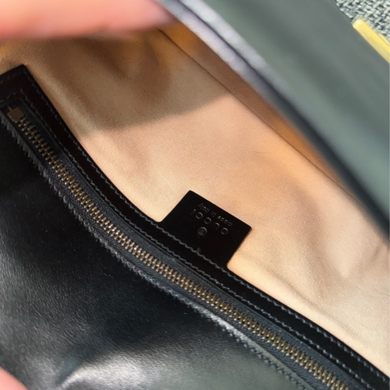 Gucci - 黑色GG MARMONT 黑金中號26肩背包(全新購入一手包)-9