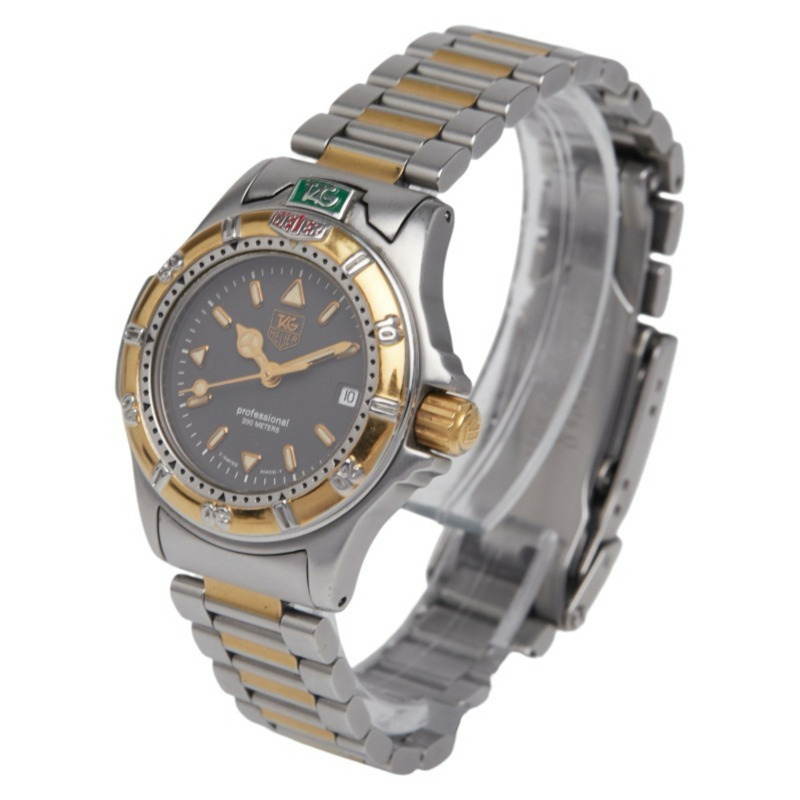 泰格豪雅專業腕錶 WF1422-0 石英 黑色錶盤 不鏽鋼 鍍層 女士腕錶 HEUER-1