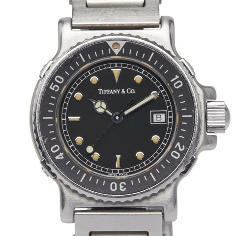 Tiffany & Co. Diver Classic 腕錶 L 0711，石英機芯，黑色錶盤，不鏽鋼，女士