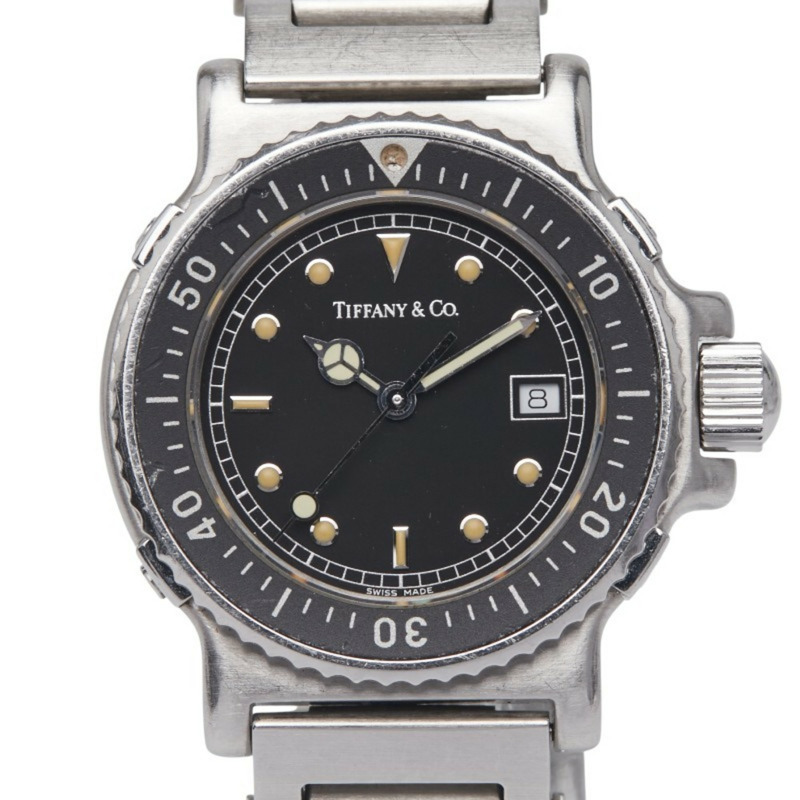 Tiffany & Co. Diver Classic 腕錶 L 0711,石英機芯,黑色錶盤,不鏽鋼,女士-0