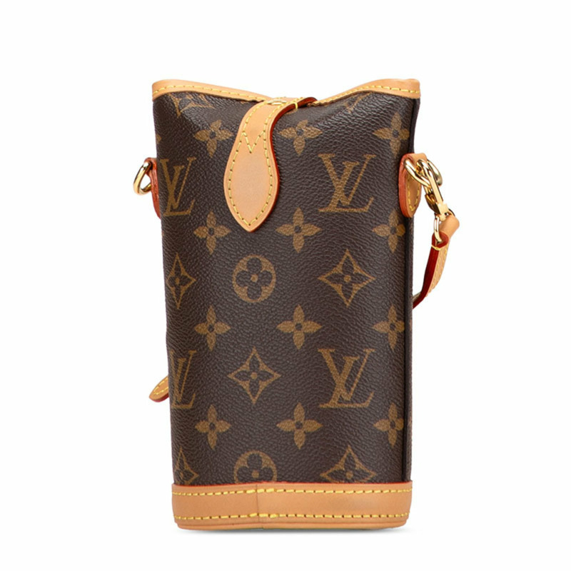 Louis Vuitton Monogram Fold Me Pouch 肩背包 M80874 棕色 皮革 女款包 LOUIS VUITTON-1