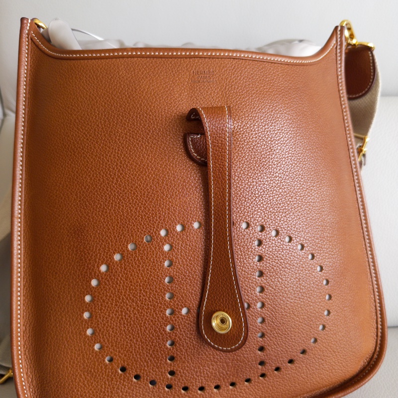 Hermes Evelyne 29 福寶馬鞍皮金扣-5