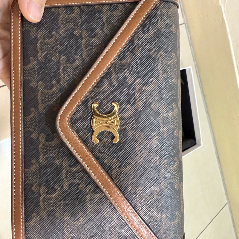 celine 標誌印花飾鍊錢包-13