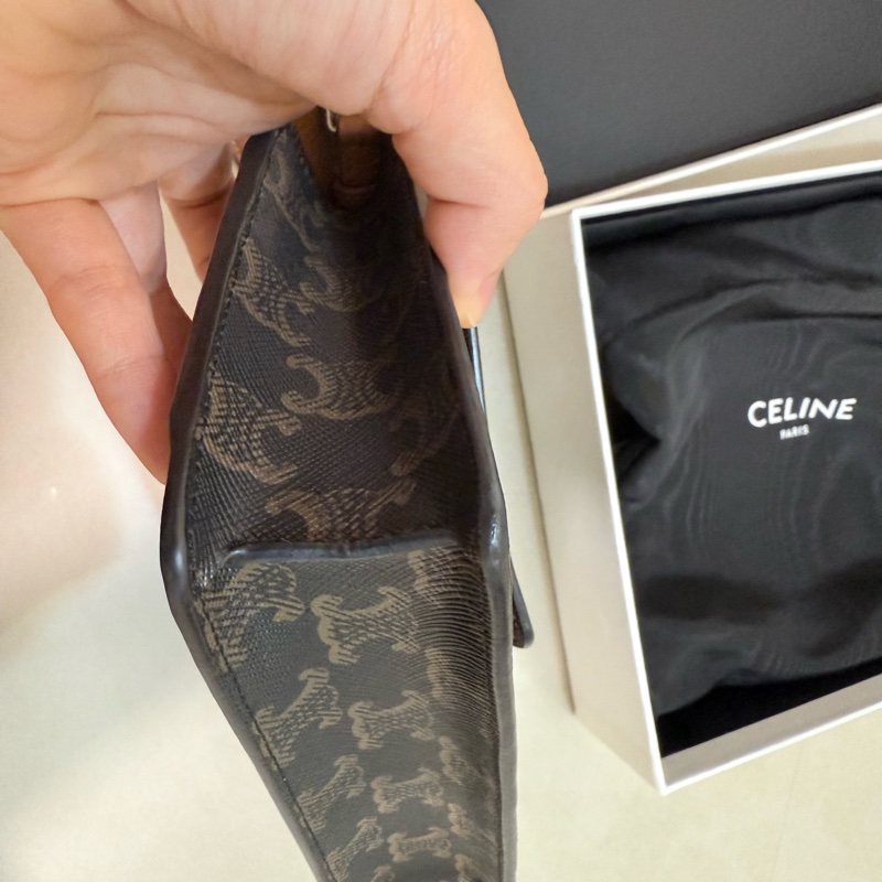 celine 標誌印花飾鍊錢包-19